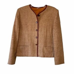 Vintage Liz Claiborne Tule Woven Blazer Sz Medium